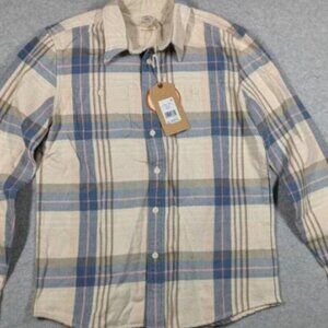 FAHERTY Men Shirt Small NWT Shacket Heavy Surf Flannel Spring Evening Plaid